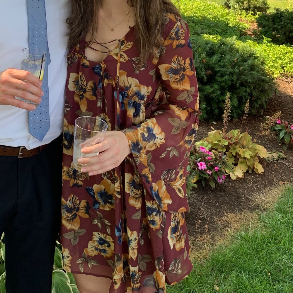 Altar’d state purple floral swing dress
